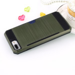 Wholesale iPhone 7 Plus Credit Card Armor Hybrid Case (Army Green)